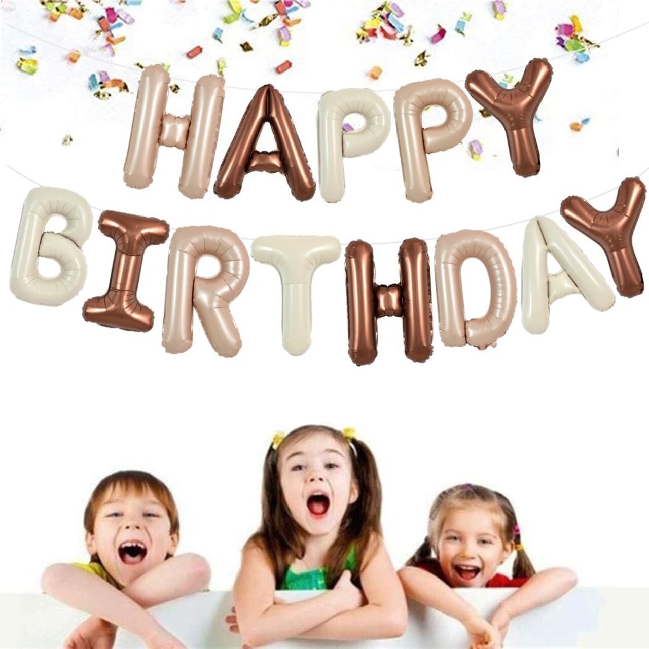 Colorful Celebrations: 16-Inch Mylar Foil Happy Birthday Balloons Banner - Eco-Friendly Decor for All Ages!